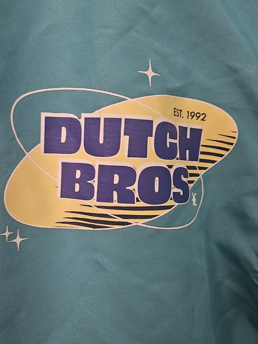 Dutch Bros Teal & Purple Windbreaker Jacket - Picture 6 of 14